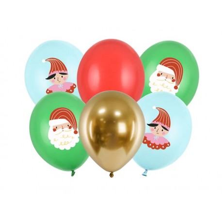 6 Globos Navideños 30 cm