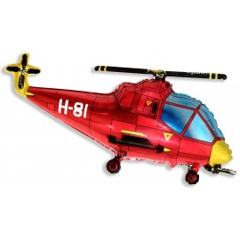 Rode Helikopterballon 96 x 57 cm