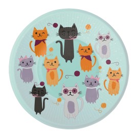 Katten Bordjes - 8 stuks (18 cm)