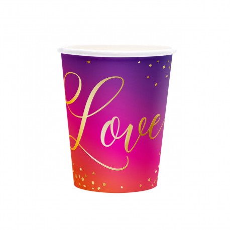 6 Vasos LOVE 220 ml