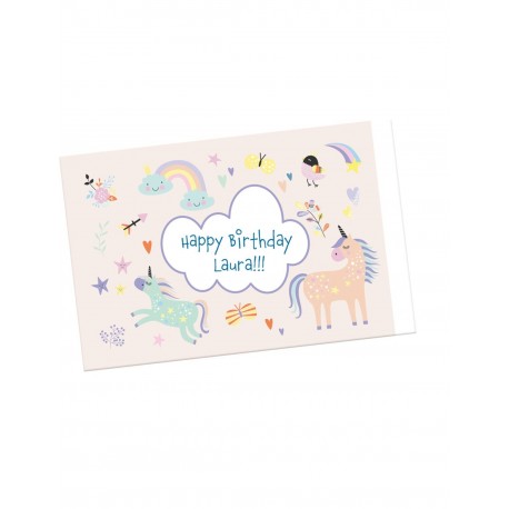 6 Pegatinas Burbujero Unicornio
