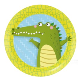 Krokodil Bordjes - 8 stuks (18 cm)