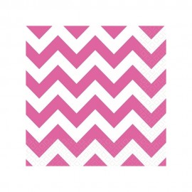 20 Servetten Roze Chevron