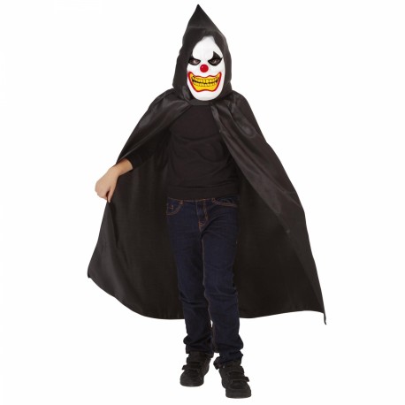 Disfraz de Payaso Perturbado Encapuchado Infantil