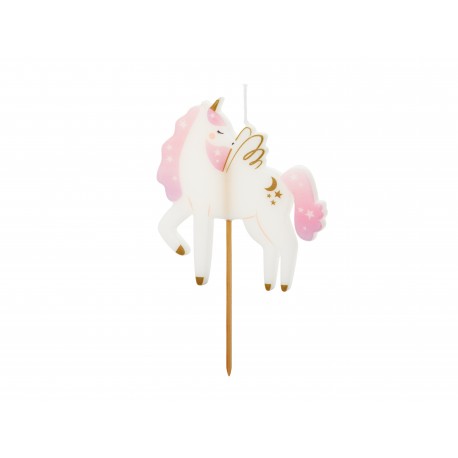 Vela de Cumpleaños Unicornio 9 cm