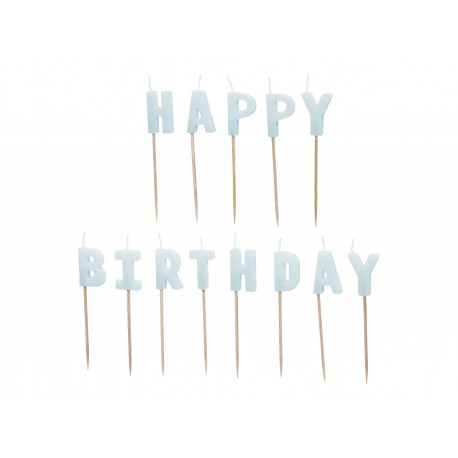 13 Velas Happy Birthday 2,5 cm