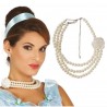 Collar de Perlas con Flor