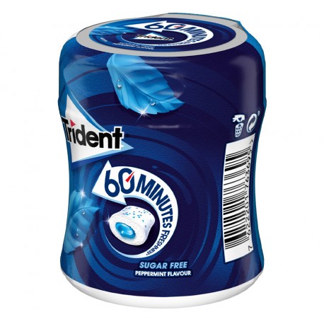 6 Chicles Trident Bote Peppermint Sin Azúcar