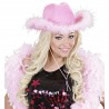 Sombrero de Vaquera Rosa con Plumas