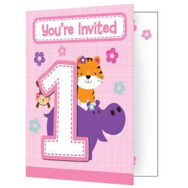 Goedkope Eerste Verjaardag Meisjes Uitnodigingen kopen bestellen