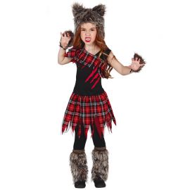 Disfraz de Lobo para Niña Estilo Escocés
