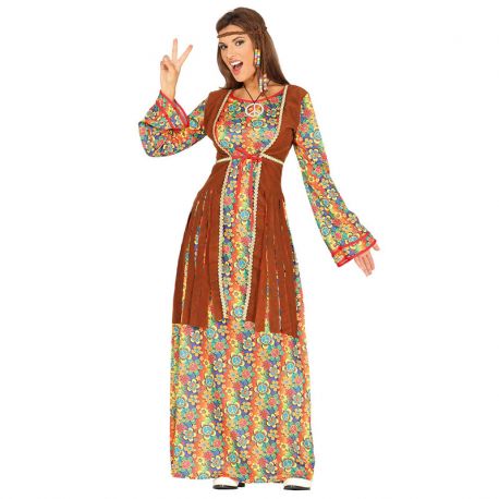 Disfraz de Hippie para Mujer Vestido Largo